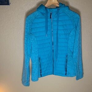 Women's Teal Quilted Puffer Jacket